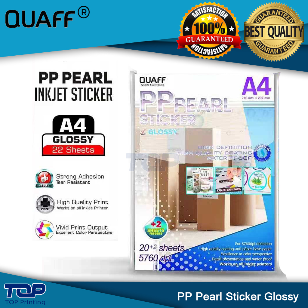 QUAFF PPEARLSTICKER GLOSSY A4