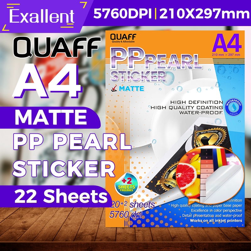 QUAFF PPEARLSTICKER MATTE A4